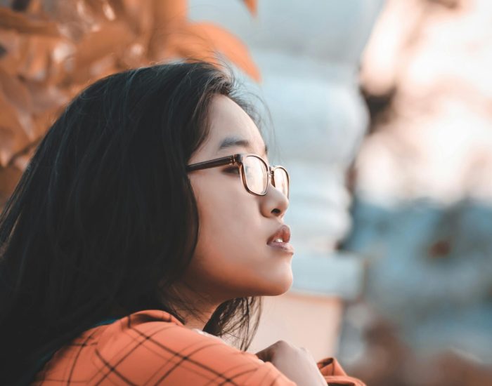 Woman Wearing Eyeglasses